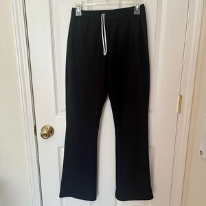EUC Women’s Varsity Zip-Up Drawstring Cheer Pants Black w/ white accents Size M